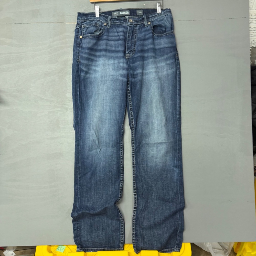 BKE Tyler Straight Leg Mens Jeans 33XL Medium Wash Blue Denim - Picture 3 of 5